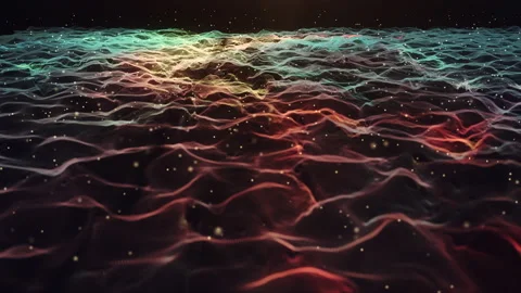 Wavy abstract particles background animation Stock Footage 154959142