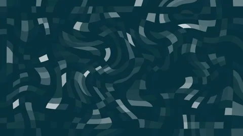 Wavy Abstract Pattern of Teal and Gray Rectangles with Distorted Grid image.. Stock Footage 321451181