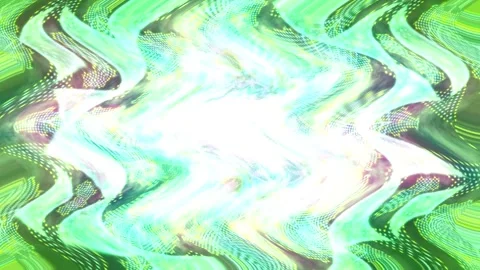 Wavy abstract patterns of white and green smoke light. Stock Footage 250672371