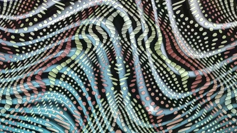 Wavy abstract texture with pink and blue dots and lines a fluid, with a wavy Stock Footage 334318166