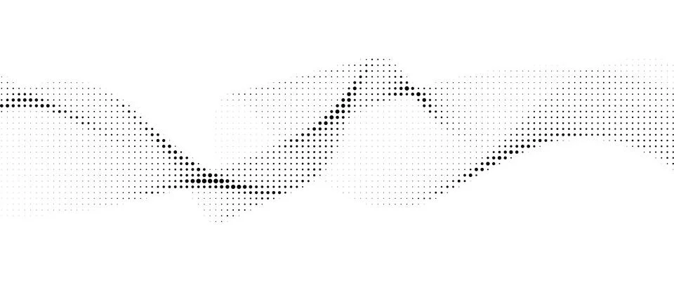 Wavy abstract vector halftone background Stock Illustration