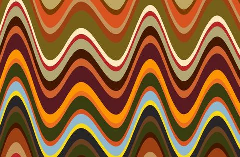 Wavy African Striped Colors, pattern textile background, Wave Print fabric Stock Illustration
