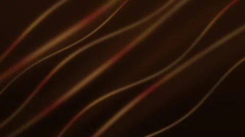 Wavy amber and red light streaks ripple across a dark brown gradient Stock Footage 330561957