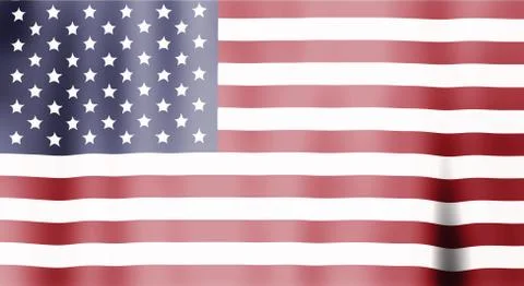 Wavy american flag Stock Illustration