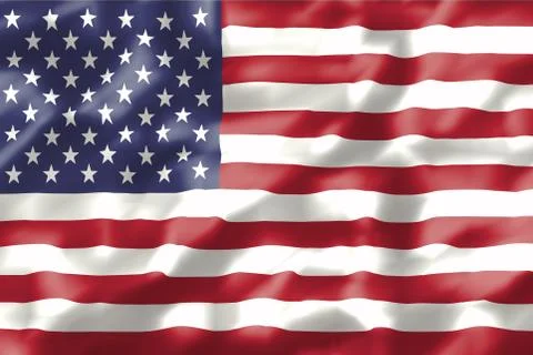 Wavy american flag Stock Illustration