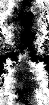 Wavy and haphazard mixing of different shades of black and grey on canvas Stock Illustration