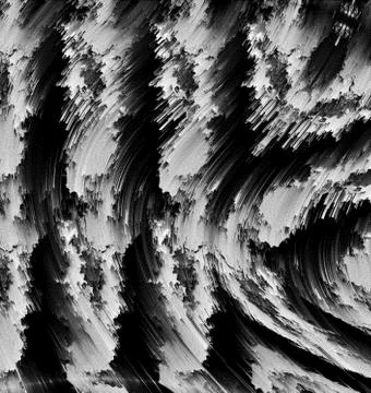 Wavy and haphazard mixing of different shades of black and grey on canvas Stock Illustration