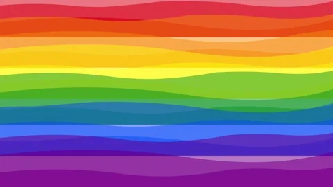 Wavy animated rainbow color background symbolizing Pride Month Stock Footage 313864679