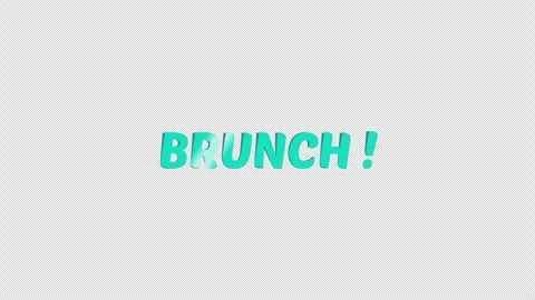 Wavy animated text Brunch in ProRes 4444 with Alpha channel. Stock Footage 316784725