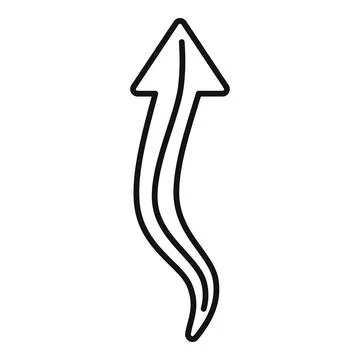Wavy arrow pointing up representing growth and progress Stock Illustration
