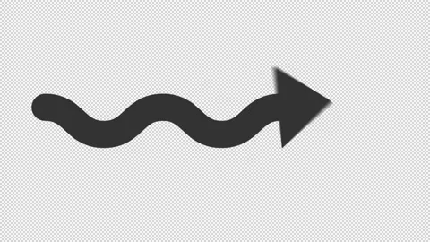 Wavy Arrow Pointing Right Video stock 205066273