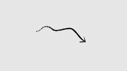Wavy arrows pointing down grunge doodle animation Stock Footage 329762379