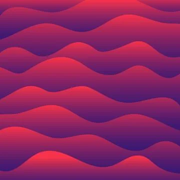 Wavy background with gradient. Pink and purple. Vector illustration. Illustrazione stock
