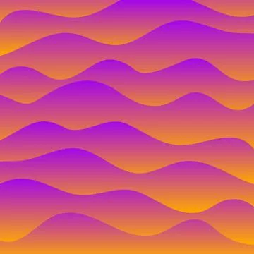 Wavy background with gradient. Yellow and purple. Vector illustration. Stock Illustration