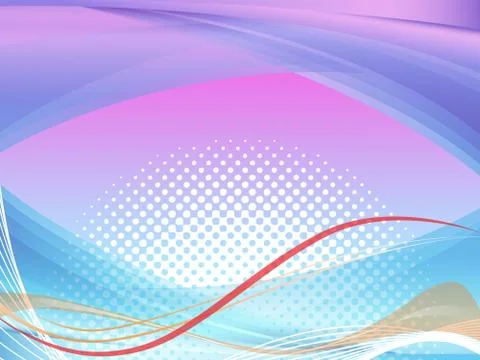 Wavy Background Shows Squiggles And Curves Pattern Stock Illustration