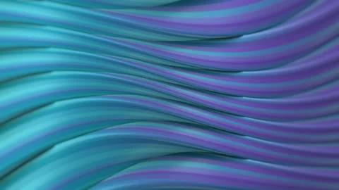 Wavy background of twisted shapes. 3d rendering digital loop animation HD Stock Footage 221019777