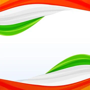 Wavy background wallpaper and copy space with orange white and green color... Stock Illustration
