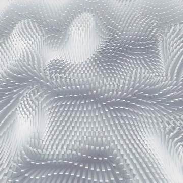 Wavy background of white geometric shapes. 3d rendering advertising イラスト素材