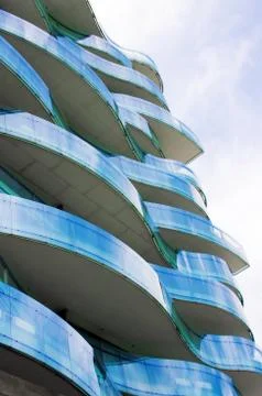 Wavy balconies Stock Photos