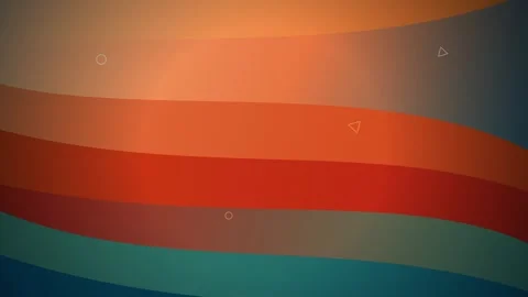 Wavy bands of color flow in a seamless loop with geometric shapes Stock Footage 341494345