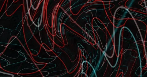 Wavy beams of light constantly change their color Stock Footage 247393363