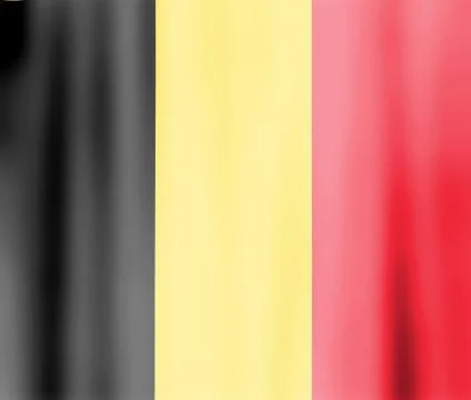 Wavy belgian flag Stock Illustration