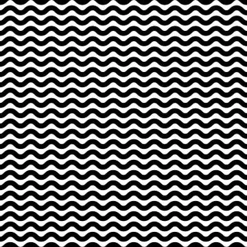 Wavy, billowy lines seamless pattern. Vector illustration. Stock Illustration