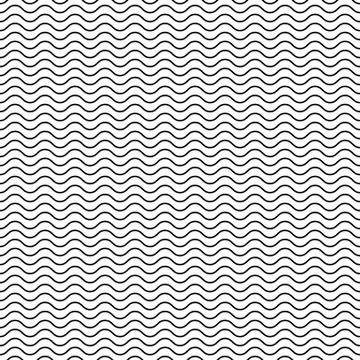 Wavy, billowy lines seamless pattern. Vector illustration. Stock Illustration