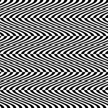 Wavy, billowy seamless pattern. Abstract monochrome background. Illustrazione stock