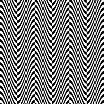 Wavy, billowy seamless pattern. Abstract monochrome background. イラスト素材