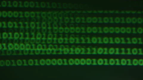 Wavy Binary Code Through a Prism Video stock 208802657
