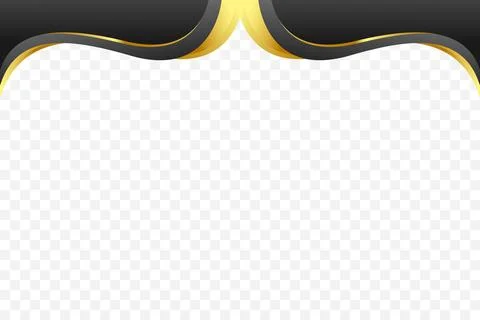 Wavy Black and gold vector background for decorative header and footer border Stock Illustration