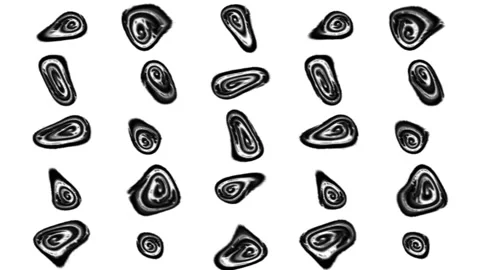 Wavy black and white background, noise with dots and blur Stock Footage 220051532