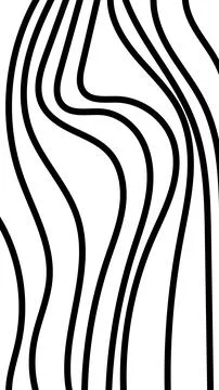 Wavy black lines creating abstract minimal pattern Stock Illustration