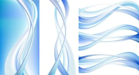 Wavy blue backgrounds Stock Illustration
