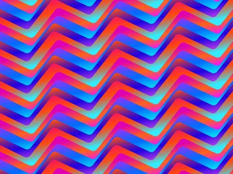 Wavy bright gradient background. Synthwave pattern. Trendy gradient waves Stock Illustration