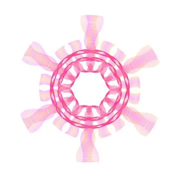 Wavy Bright gradient frame of lines. Stylized guilloche. element Illustrazione stock