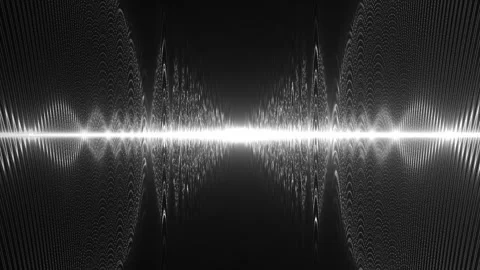 Wavy Bright Grayscale Light On The Horizon Dispersed Stock Footage 244774773