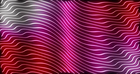 Wavy Bright neon abstract gradient lines tech futuristic motion background Stock Footage 253195316