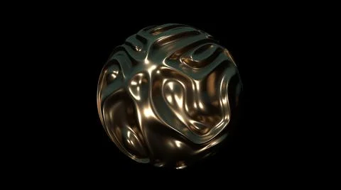 Wavy bronze ball Stock Illustration