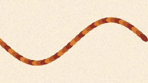 Wavy brown segmented pattern on light beige background イラスト素材