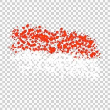 Wavy Bubble Dot Stroke Indonesia Flag Design Stock Illustration