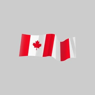 Wavy canada flag illustration vector clipart Stock Illustration