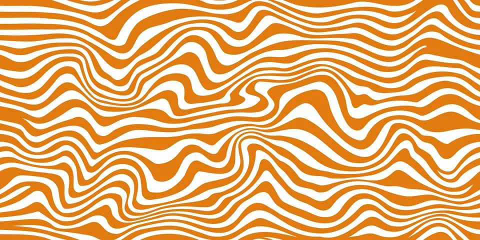 Wavy caramel seamless pattern, swirl background イラスト素材