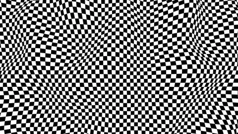 Wavy chess board. Chessboard concept. Wave distortion effect. Stock Illustration