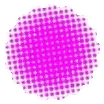 Wavy circle shape halftone background Stock Illustration