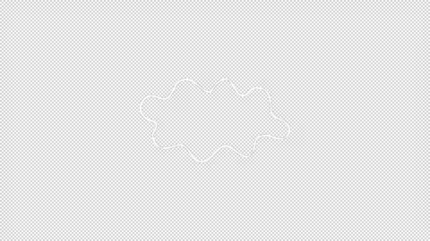 Wavy Circle Sketch Style Alpha Animation Stock Footage 242512008