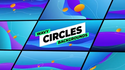 Wavy Circles Backgrounds Stockmateriaal After Effects