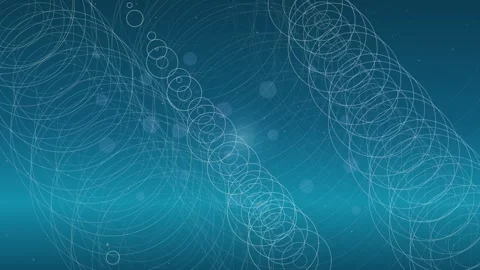 Wavy Circular Streak Loop - Deep Blue Gradient Data Motion Backdrop Stock Footage 341568844