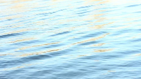 Wavy clean surface of the river close-up Stock Footage 127373000